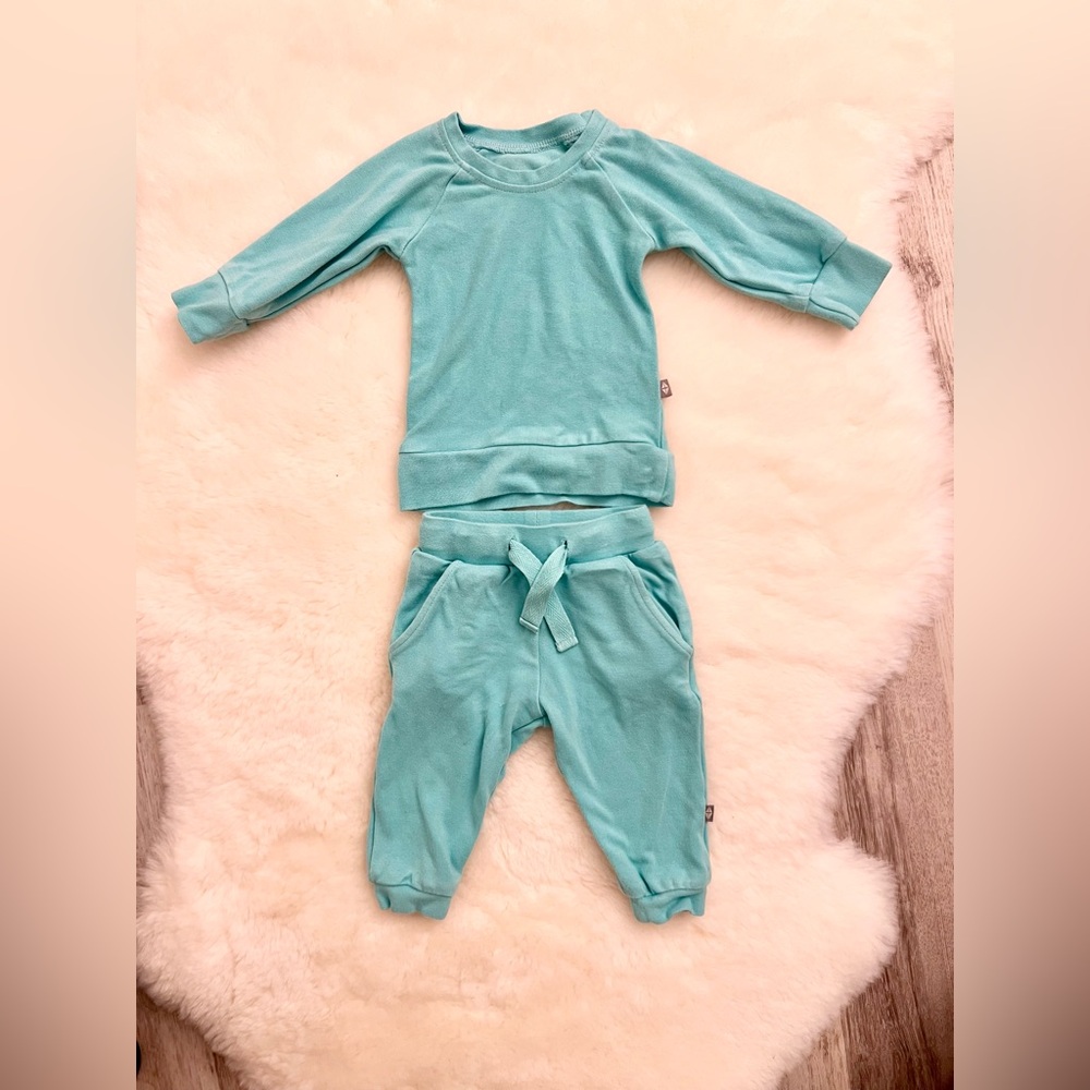 Kyte Baby Matching Bamboo Jersey Jogger Set - Robin, 3-6M